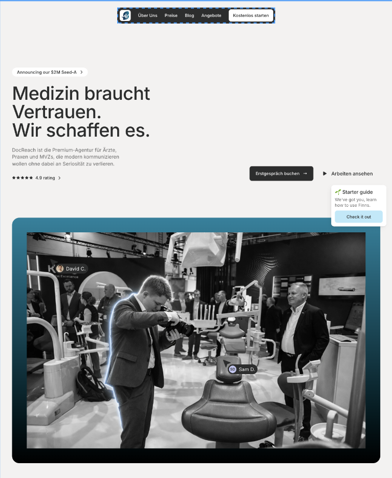 DocReach Webseite Screenshot